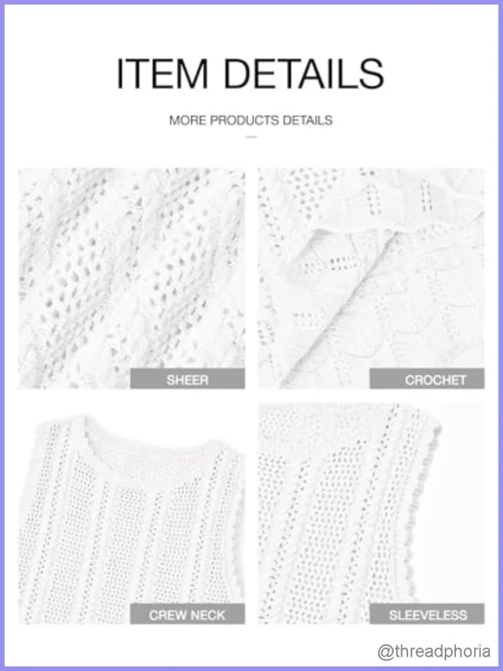 Crochet Tank Top Cover Up for Women Beach Vacation Sweater Vest